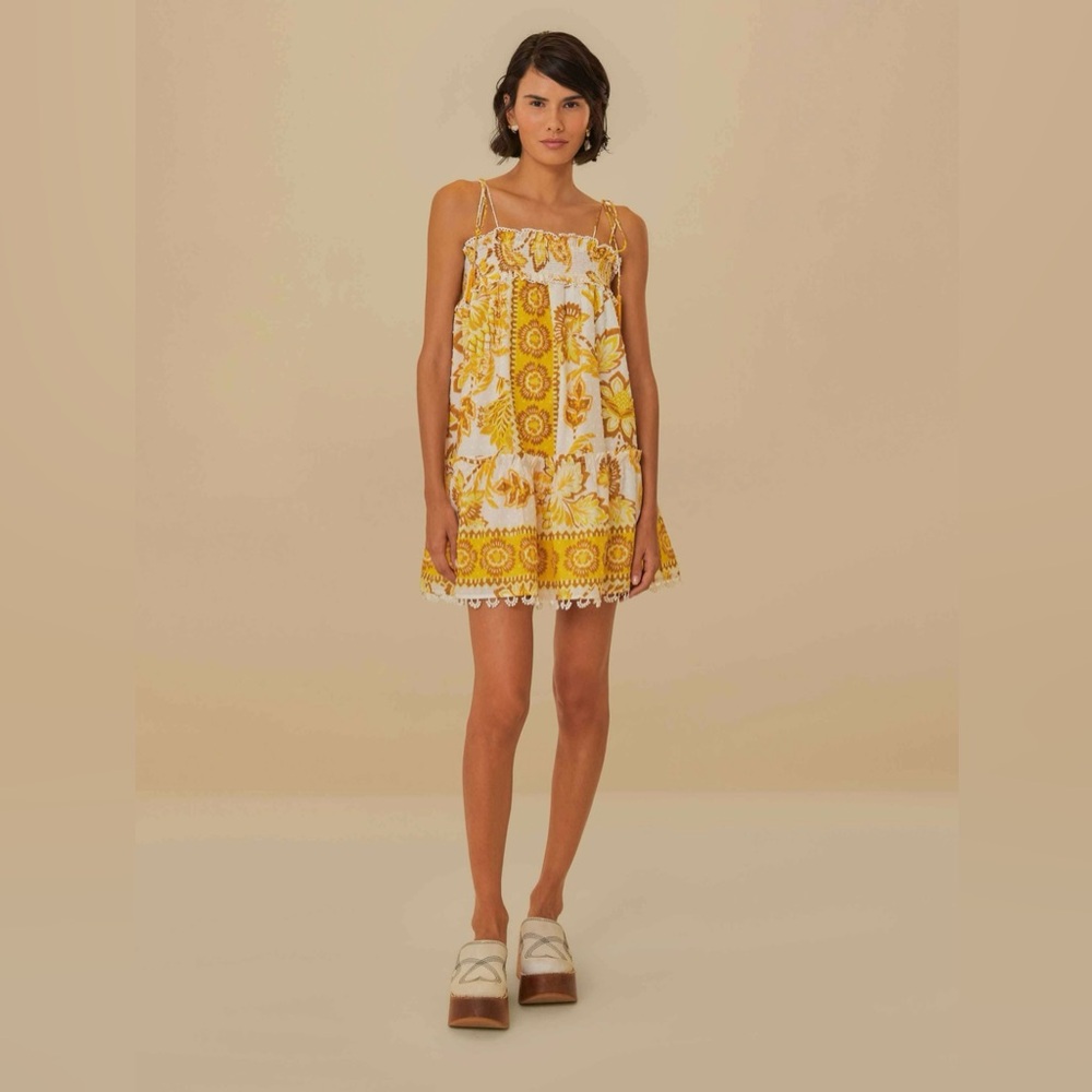 SOLD | NWOT FARM Rio Aura Floral Cotton Mini Dress